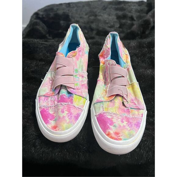 Blowfish Malibu Pink Multi-colored Tie-Die Dye Womens Slip On Sneakers Size 9.5 - Picture 2 of 5